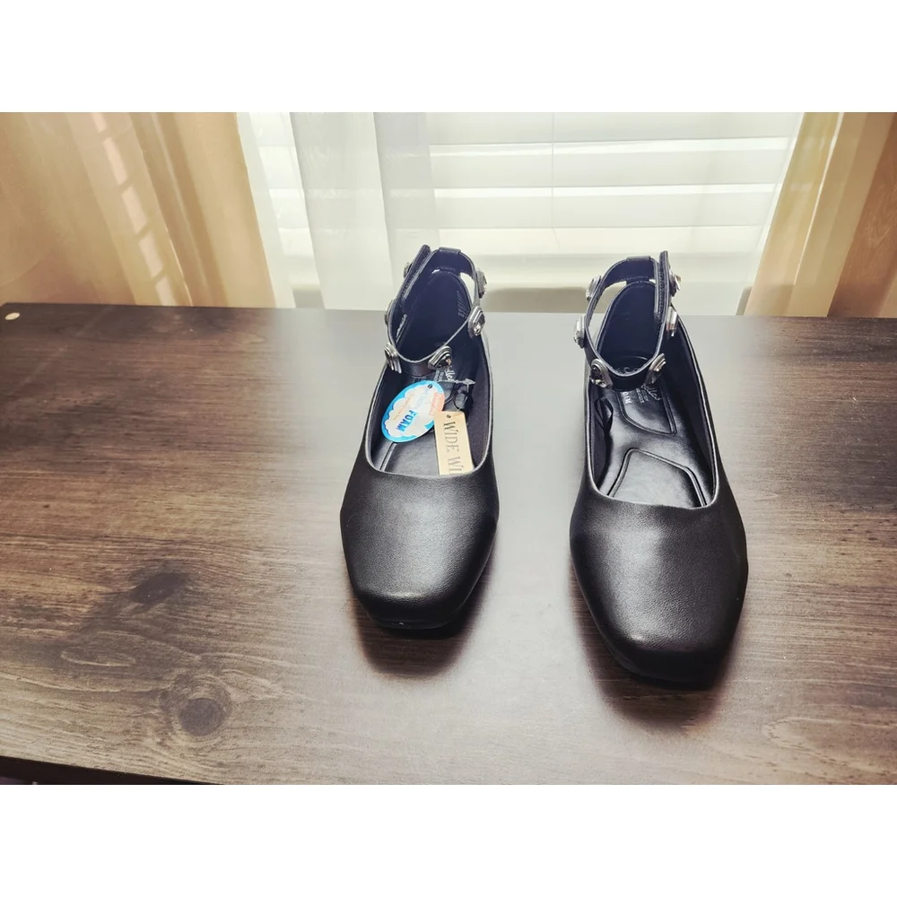 Seychelles Women Embellished Ballet Flats Moccasins - 7 WIDE - BLACK